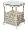 SunnySmart Beistelltisch Allianz 50x50 cm Aluminium mit Kunststoffgeflecht vintage-taupe Tisch Bild 5