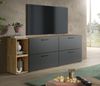 TV-Lowboard Onawa in grau und Eiche 176 cm Bild 2