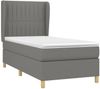 Boxspringbett mit Matratze Stoff Dunkelgrau 80x200 cm, Härtegrad: H2 [3128638] Bild 3