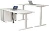 Kerkmann Move 3 Schreibtisch- Stehtisch 2000 x1000 mm mit Anbautisch 1600 x 800 mm elektrisch höhenverstellbar 720 - 1200 cm Mit Memory-Funkton - 4 Höhen speicherbar Grafit Bild 2