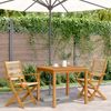 vidaXL Gartenstühle 2 Stk. Beige Massivholz Akazie und Polypropylen 367668 Bild 3