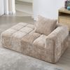 Sofa 158x90x60 cm Khaki – Chenille, Chaise-Lounge mit Kissen, weiche Polsterung und Seitentaschen Bild 2