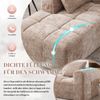 Sofa 158x90x60 cm Khaki – Chenille, Chaise-Lounge mit Kissen, weiche Polsterung und Seitentaschen Bild 4