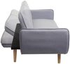 Schlafsofa HWC-J18, Couch Klappsofa Gästebett Bettsofa, Schlaffunktion Stoff/Textil 185cm ~ grau Bild 2