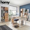bümö Homy Rollcontainer mit Schubladen, Container aus Holz in Weiß-Eiche - Rollwagen für's Büro als Schreibtisch Unterschrank, Bürocontainer od. Schreibtischcontainer, HYRC-513 Bild 5