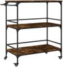 vidaXL Küchenwagen Räuchereiche 100,5x50x105 cm Holzwerkstoff 842333 Bild 2