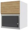 Mikrowellenumbauschrank AREZZO 60x32,5x72cm mit Klappe grifflos Farbe: Halifax Eiche / weiß (AZ-W2MK/60) Bild 4