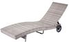 Sonnenliege HWC-D80, Gartenliege Relaxliege Liege, Poly-Rattan ~ grau, Kissen beige Bild 4