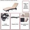 Sonnenliege HWC-D80, Gartenliege Relaxliege Liege, Poly-Rattan ~ grau, Kissen beige Bild 2