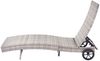 Sonnenliege HWC-D80, Gartenliege Relaxliege Liege, Poly-Rattan ~ grau, Kissen beige Bild 5