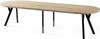 WFL GROUP Esstisch Twixy ausziehbar rund industrial mit schwarzen Holzbeinen (MADE IN EU, erhältlich in 2 Größen – Durchmesser 100 cm, ausziehbar auf 250/300 cm), XXL groß extra lang Ausziehtisch für 5-16 oder 5-14 Personen Bild 4