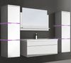5 teiliges XXL Badmöbel Set Waschplatz inkl. LED Beleuchtung hochglanz Weiss Bild 2