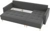 AX LIVING Kleine Couch L Form Nesbit 224cm Beige mit Schlaffunktion&Bettkasten Bild 3