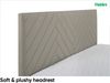 MEBLINI Boxspringbett MALTESE 180x200 cm mit Bettkasten – H3/Beige Samt Polsterbett - Gepolstert Doppelbett mit Matratze und Topper - Polsterbett mit Stauraum - Bett mit Kopfteil – Stauraumbett Bild 5