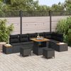 vidaXL Gartensofa-set 9 pcs Schwarz Poly-Rattan 3362929 Bild 1