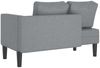 vidaXL Chaiselongue mit Kissen Hellgrau Stoff Bild 5