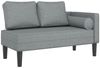 vidaXL Chaiselongue mit Kissen Hellgrau Stoff Bild 2
