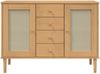 vidaXL Sideboard SENJA Rattan-Optik Braun 112x40x80 cm Kiefernholz 358025 Bild 5