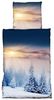Leonado Vicenti Bettwäsche Winter flauschig warm, Fleece, 2 teilig, Thermofleece kuschelig weich, Winterlandschaft Bild 2