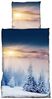 Leonado Vicenti Bettwäsche Winter flauschig warm, Fleece, 2 teilig, Thermofleece kuschelig weich, Winterlandschaft Bild 3
