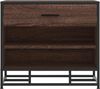 vidaXL Schuhbank Braun Eichen-Optik 60x40x53,5 cm Holzwerkstoff Metall 849223 Bild 4