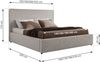 CORIVO CLASSIC Polsterbett mit Bettkasten & Stauraum, Doppelbett, inkl. Lattenrost, Metall-Hebeautomat mit Gasdruckfedern, mit Pocket Matratze - Hellgrau Strukture - VIRE LUX Bild 4