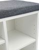 FINEBUY Schuhbank FB78602 Garderobenbank Weiß 100cm Flurbank Sitzbank Schuhregal Flur (Ordnung und Sitzkomfort für deinen Eingangsbereich), Flexible Ablagen und Schublade clever kombiniert Bild 5