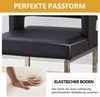 Barstuhl in Schwarz/Silber, 48 x 53,3 x 91,4 cm – mit gepolstertem Sitz aus PU und Metall Bild 5