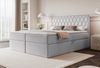 Selsey 'Carenzo' Boxspringbett mit Bonellmatratze, Topper, Velours, taubengrau, 160x200 cm Bild 2