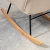 Schaukelsessel mit Tufting-Lehne Berbervlies Bezug 120 kg Tragkraft,Gemütlicher Relaxsessel,Beige Bild 5