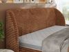 Polsterbett mit Lattenrost, Doppelbett Bettkasten, Bettgestell mit Gasdruckfeder - CAELA CLASSIC - 200 x 200 cm - Orange Cord Bild 3