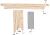 Melko Gartenliege Klappbarer Liegestuhl aus Holz mit Stoffbezug, Rückenlehne verstellbar, Liegestuhl, 1 St, Set bestehend aus 1 klappbaren Liegestuhl mit Stoffbezug, Klappbarer Strandstuhl aus Holz dreistufig verstellbarer Rückenlehne Bild 3