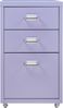 Rollcontainer Kökar mit 3 Schubladen 48x28x41 cm Lila [en. casa] Bild 5