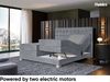 MEBLINI Boxspringbett Elektrisch EDISON 160x200 cm mit Bettkasten - H3/Grau Samt Polsterbett - Doppelbett mit Toppers & Taschenfederkern-Matratzen Bild 4