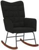 vidaXL Schaukelstuhl mit Hocker Schwarzer Samt 4016849 Bild 4
