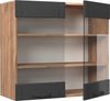 Küchenglasschrank Fame-Line Dunkelgrau 80 cm Vicco Bild 4