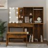 Schminktisch-Set mit LED Räuchereiche Holzwerkstoff [3114104] Bild 3