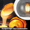 ZMH Pendelleuchte Esstisch Hängelampe Vintage Esszimmer Pendellampe E27 Hängeleuchte 4 Flammig Esszimmerlampe Höhenverstellbar Industrial Esszimmerlampe für Schlafzimmer Büro (ohne Leuchtmittel) Bild 4
