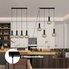 ZMH Pendelleuchte Esstisch Hängelampe Vintage Esszimmer Pendellampe E27 Hängeleuchte 4 Flammig Esszimmerlampe Höhenverstellbar Industrial Esszimmerlampe für Schlafzimmer Büro (ohne Leuchtmittel) Bild 5