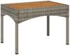 vidaXL 3-tlg. Garten-Lounge-Set mit Kissen Grau Poly Rattan 319907 Bild 3