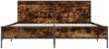 vidaXL Bettgestell Räuchereiche 140x200 cm Holzwerkstoff und Metall 3279999 Bild 4