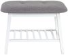 Sitzbank >Eder 1< in weiß-grau aus Bambus, Polyester - 60x44x30cm (BxHxT) Bild 5