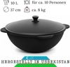 NAMANGAN Gusseisen Kasan 10L Deckel Aluminium Campingtopf Kazan WOK Kessel Camping BBQ Asia Schaumkelle Bild 2