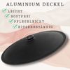 NAMANGAN Gusseisen Kasan 10L Deckel Aluminium Campingtopf Kazan WOK Kessel Camping BBQ Asia Schaumkelle Bild 4
