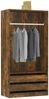 Kleiderschrank, Holzwerkstoff, Räuchereiche, 100 x 50 x 200 cm Bild 3