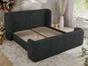 Polsterbett mit Lattenrost, Doppelbett für Schlafzimmer, Gepolstertes Kopfteil, Multipocket matratze, Härtegrad H3/H4 - EMORA CLASSIC DUO - 200 x 200 cm - Dunkelgrau Struktur - ELORI - LUX Bild 3