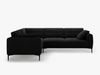 Micadoni Ecksofa Bemy 4-Sitzer Links Samt Schwarz Bild 2