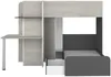 Vente-unique - SAMUEL Bett Holz, Platte SchwarzGrau - B 194 cm x H 160,1 cm x L 241 cm Bild 5