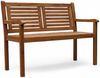 2-Sitzer Gartenbank aus Akazienholz, ca. 118 x 58 x 89 cm - Braun Bild 2