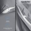 Komfortec Premium Bettwäsche 200x200 mit 2 Kissenbezug 80x80 cm Set aus Gebürstetes Mikrofaser - Grau Bild 3